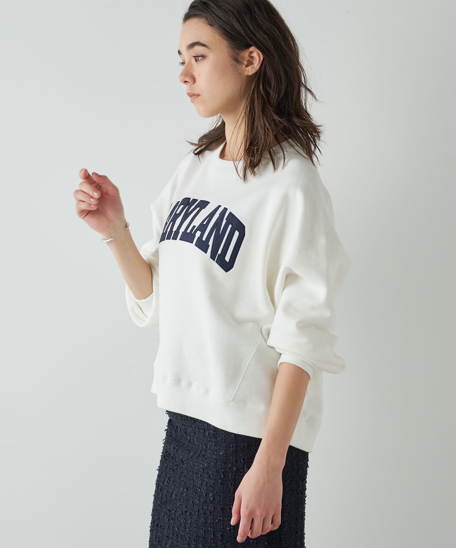 パッチワークロゴスウェット | Whim Gazette(ウィム ガゼット