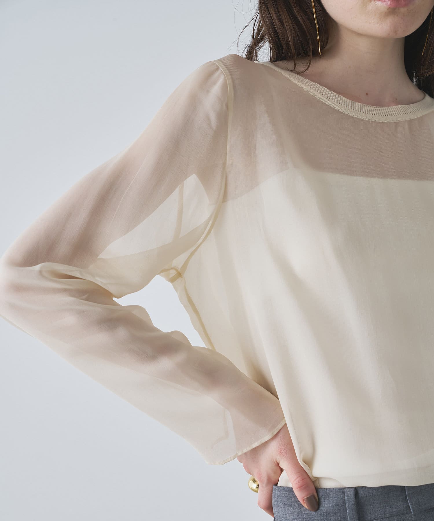 キュプラシースルーブラウス | Drawing Numbers(ドローイング