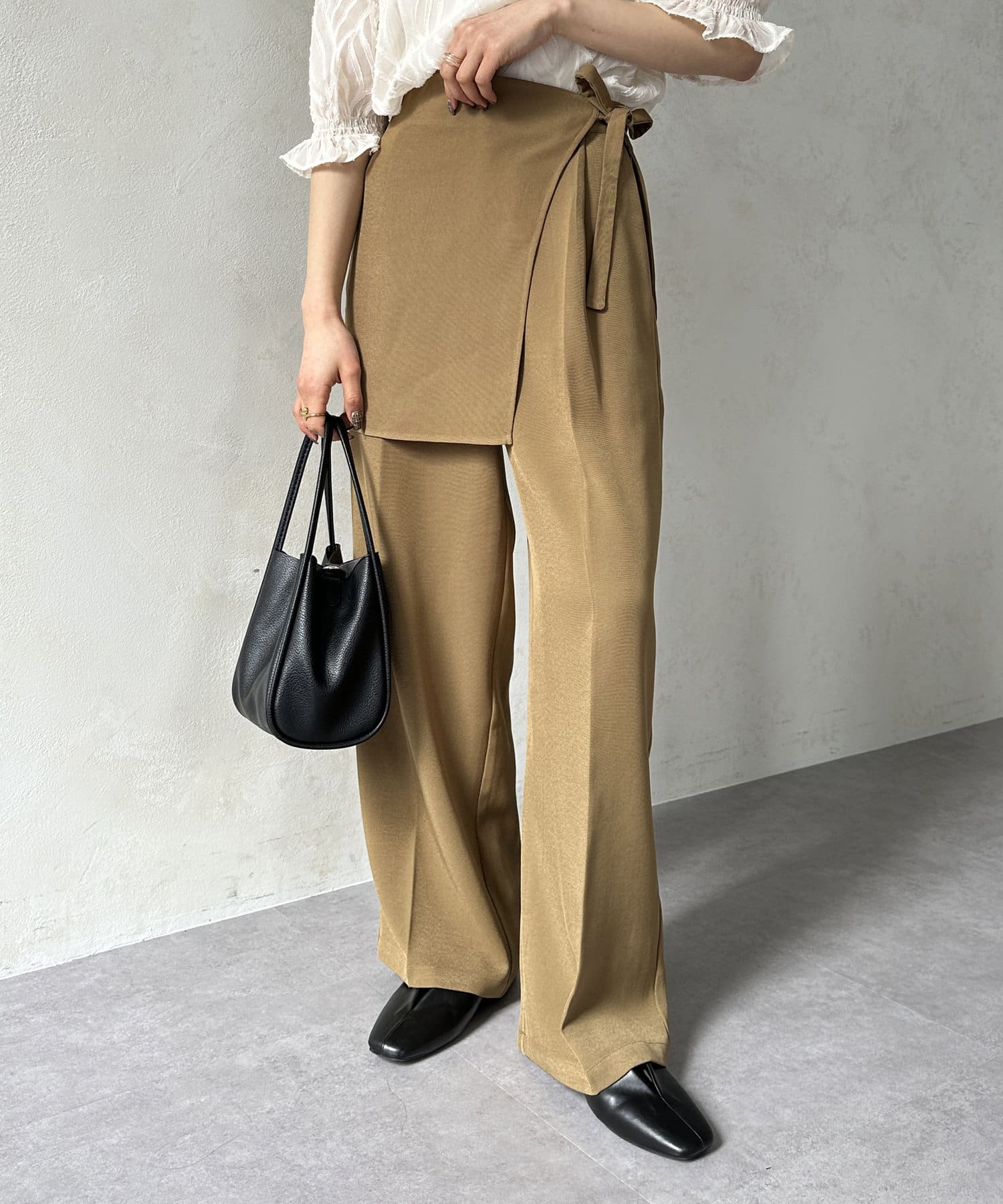 ラップレイヤードスラックスパンツ | Thevon.(ゼヴォン)レディース