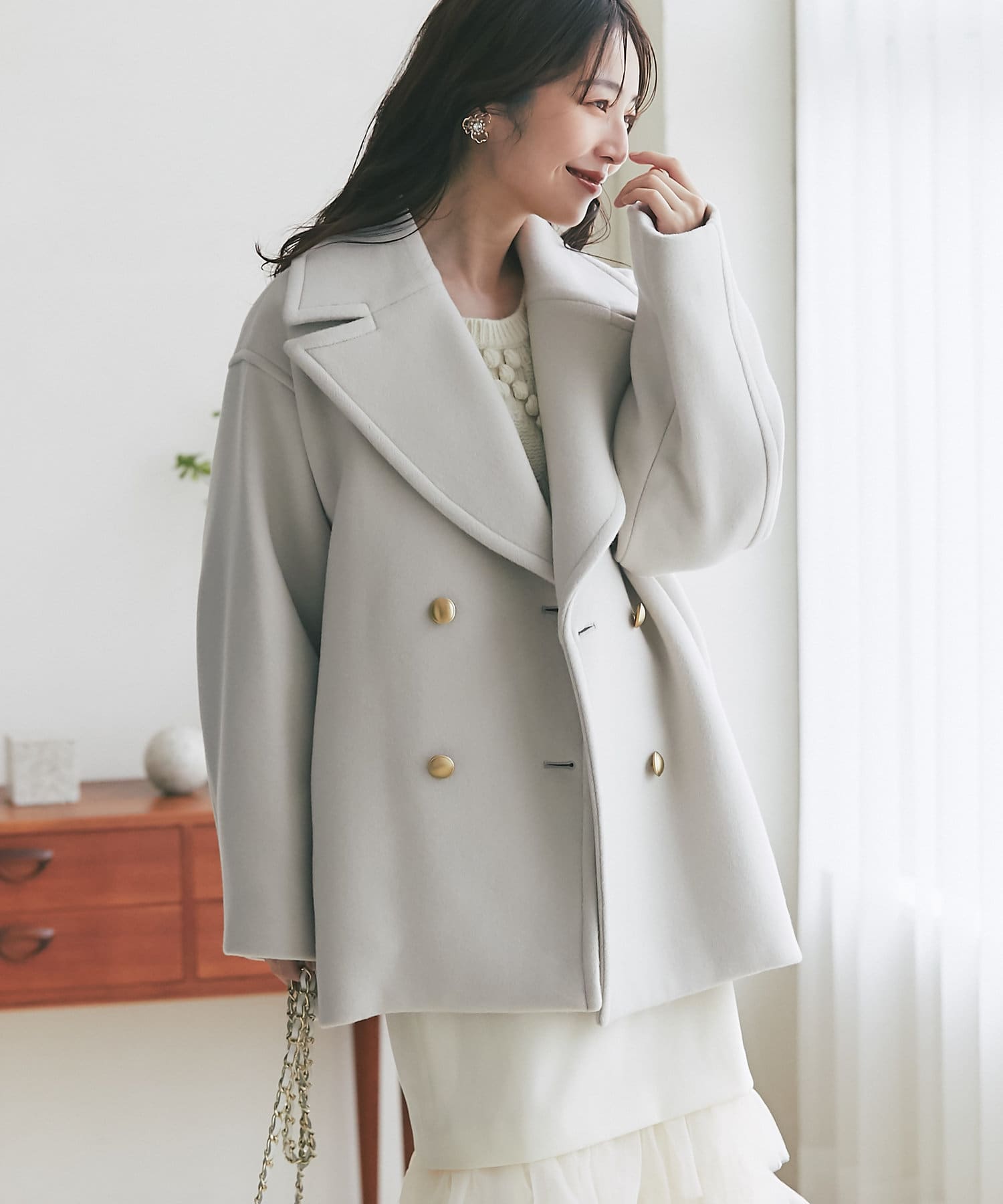 着心地抜群】ロイヤルビーバーメタル釦Pコート | La boutique BonBon