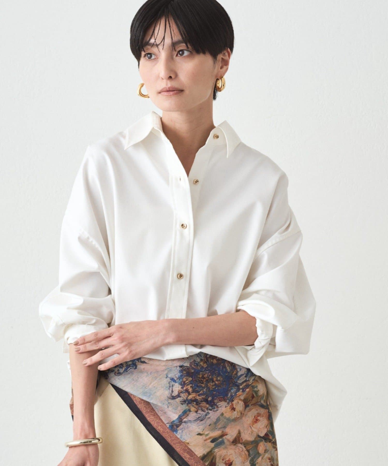 累計販売数1万枚達成】サテンBIGシャツ | LOUNGEDRESS(ラウンジドレス