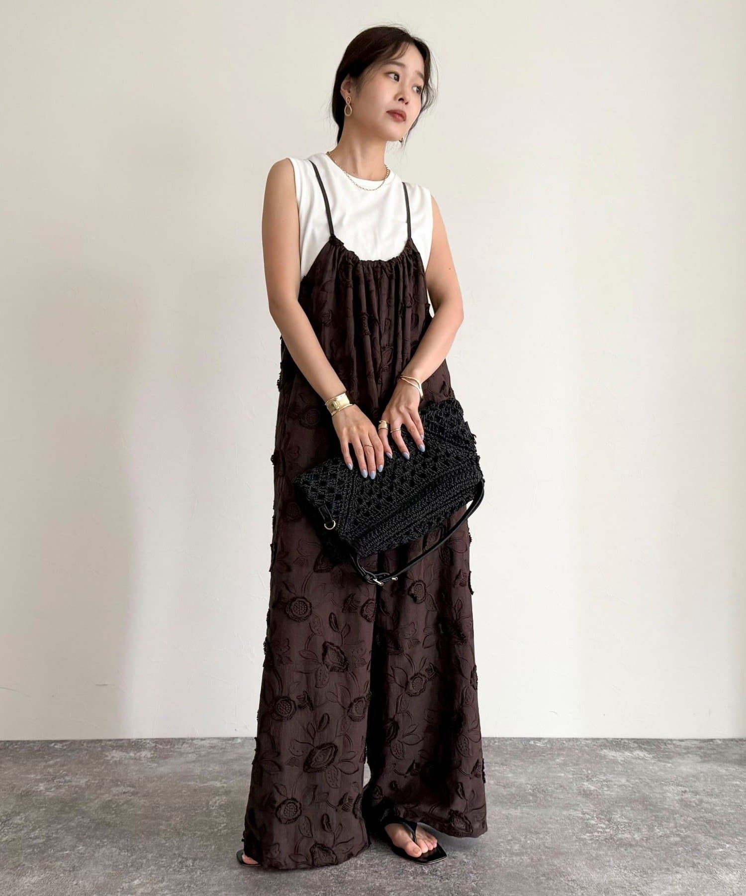 3D刺繍サロペット | FREDY & GLOSTER(フレディ アンド グロスター