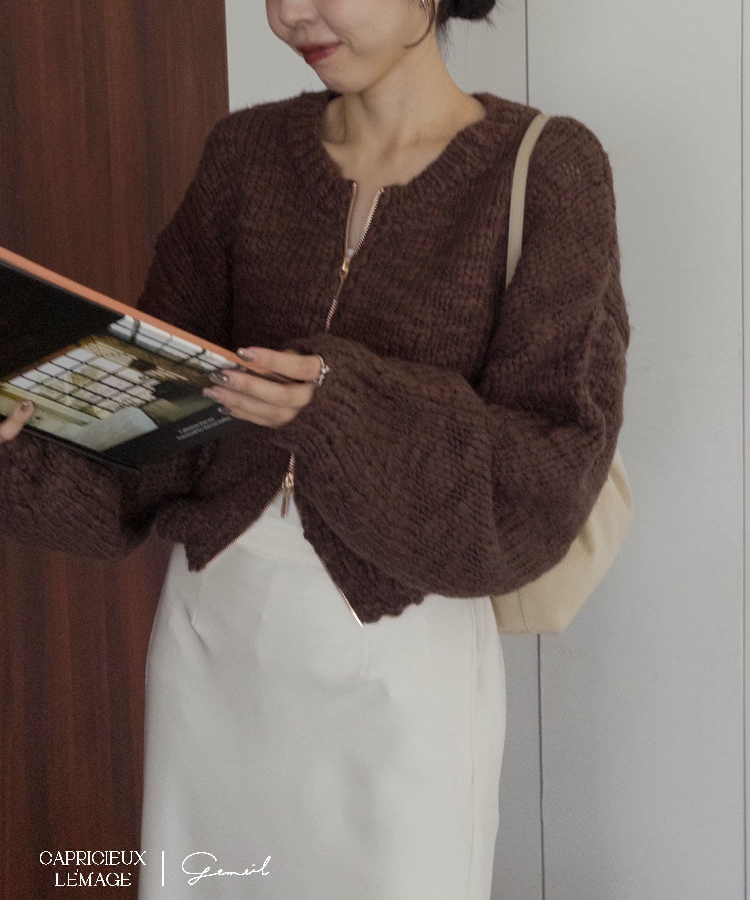 LE'MAGE×gemeilコラボ】スラブジップカーディガン | CAPRICIEUX LE