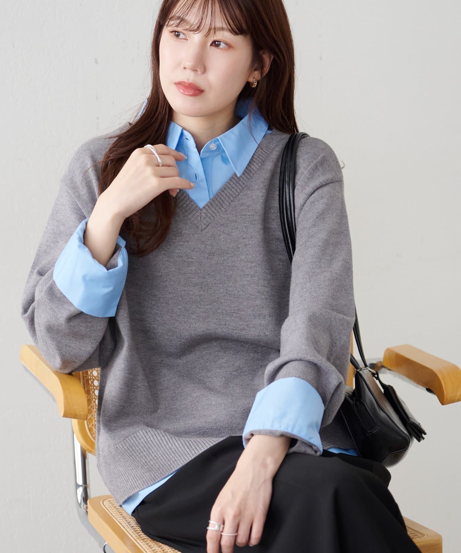 簡単におしゃれが叶う♪】シャツレイヤードプルオーバー | DISCOAT