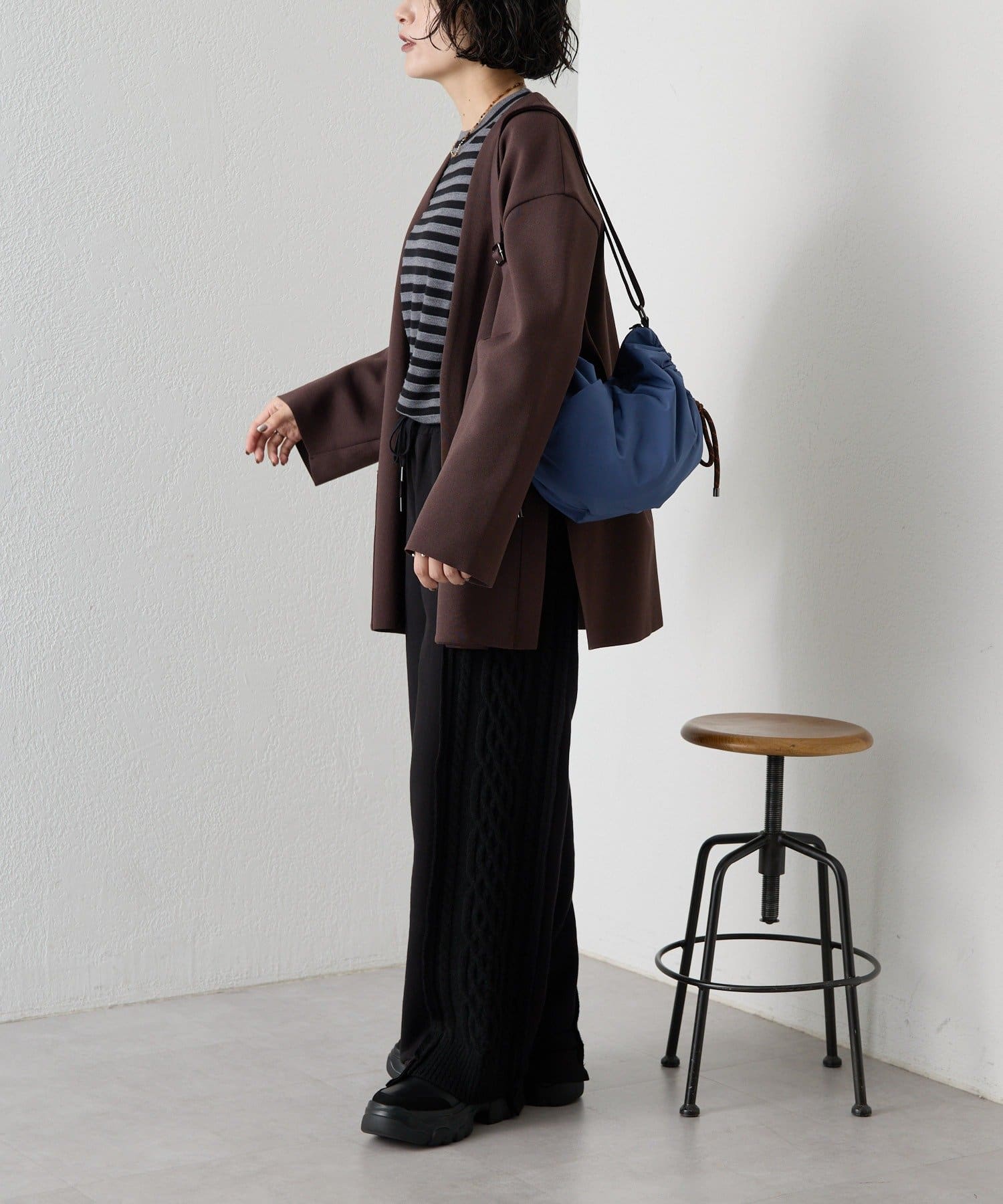 撥水/超軽量300g》ドロストショルダーバッグ | ear PAPILLONNER(イア