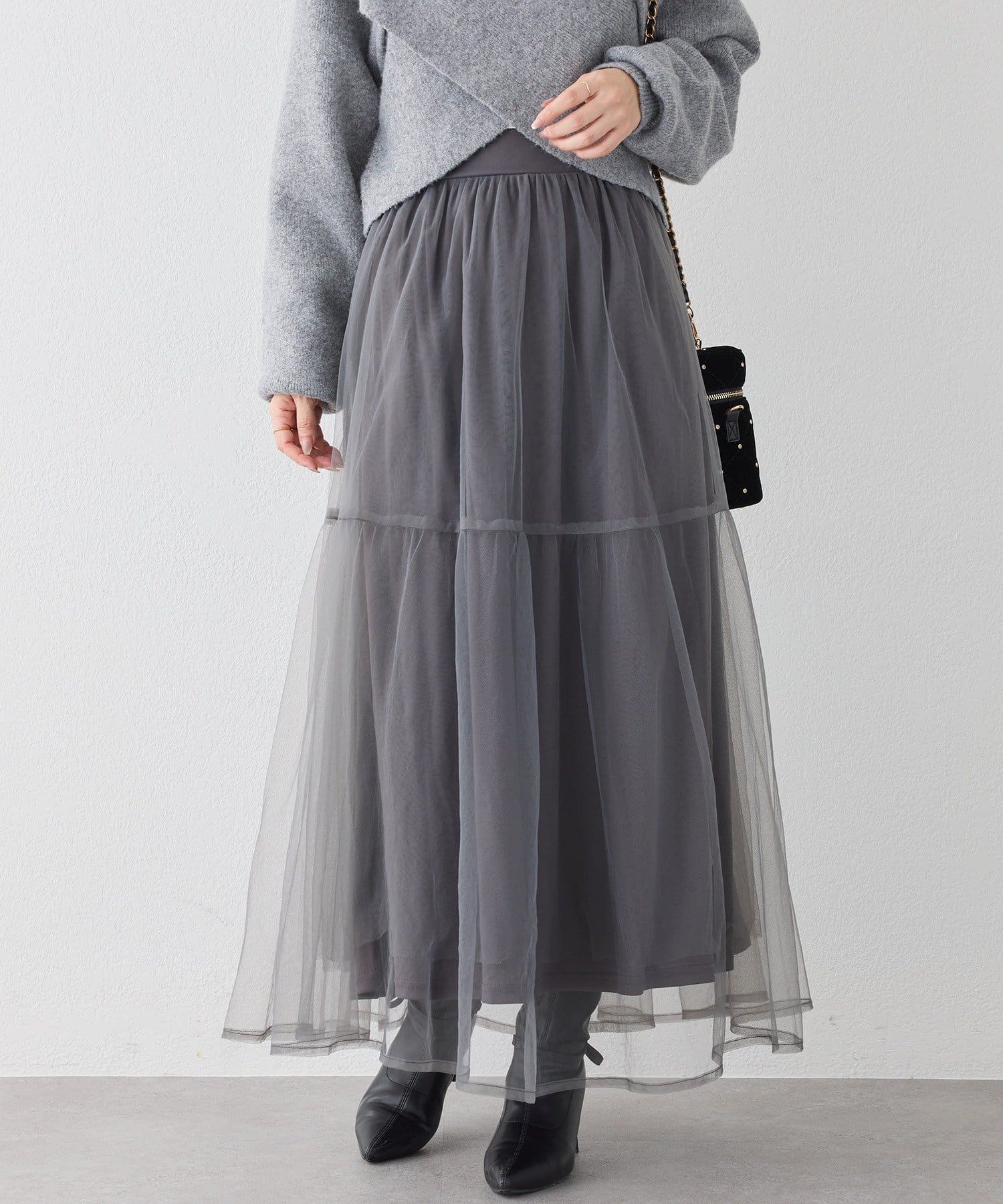 チュールロングスカート | one after another NICE CLAUP(ワンアフター