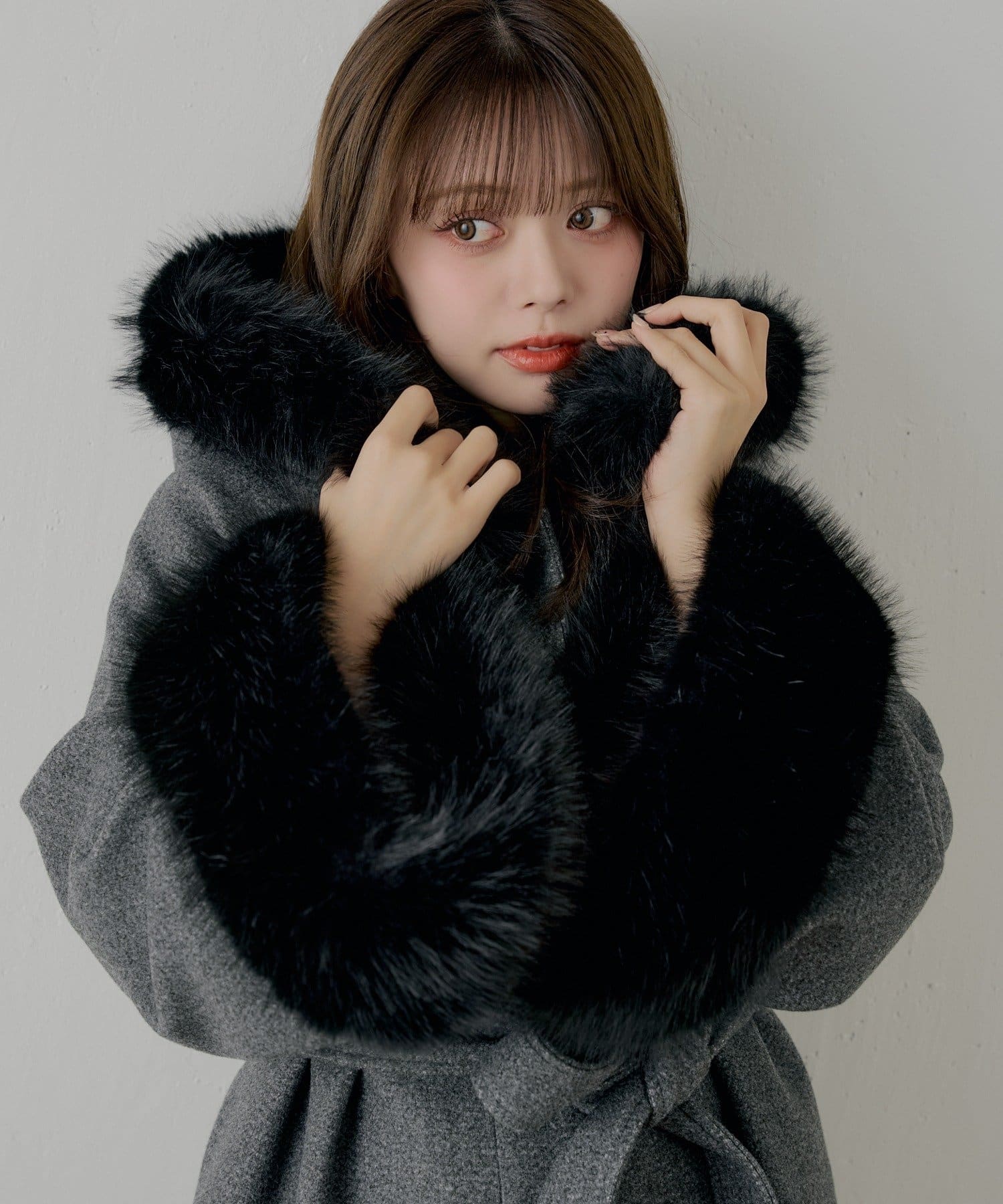 ファー付きフード襟マルチwayケープコート | Chico(チコ)レディース