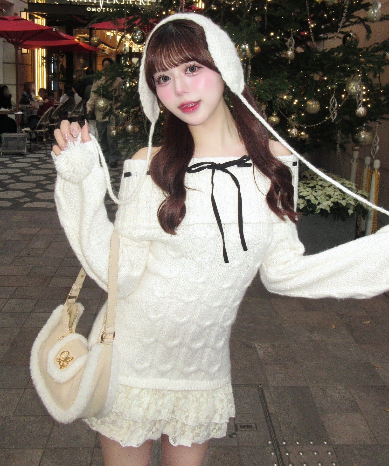 インフルエンサー企画】YUI girly cable one-piece | OLIVE des OLIVE