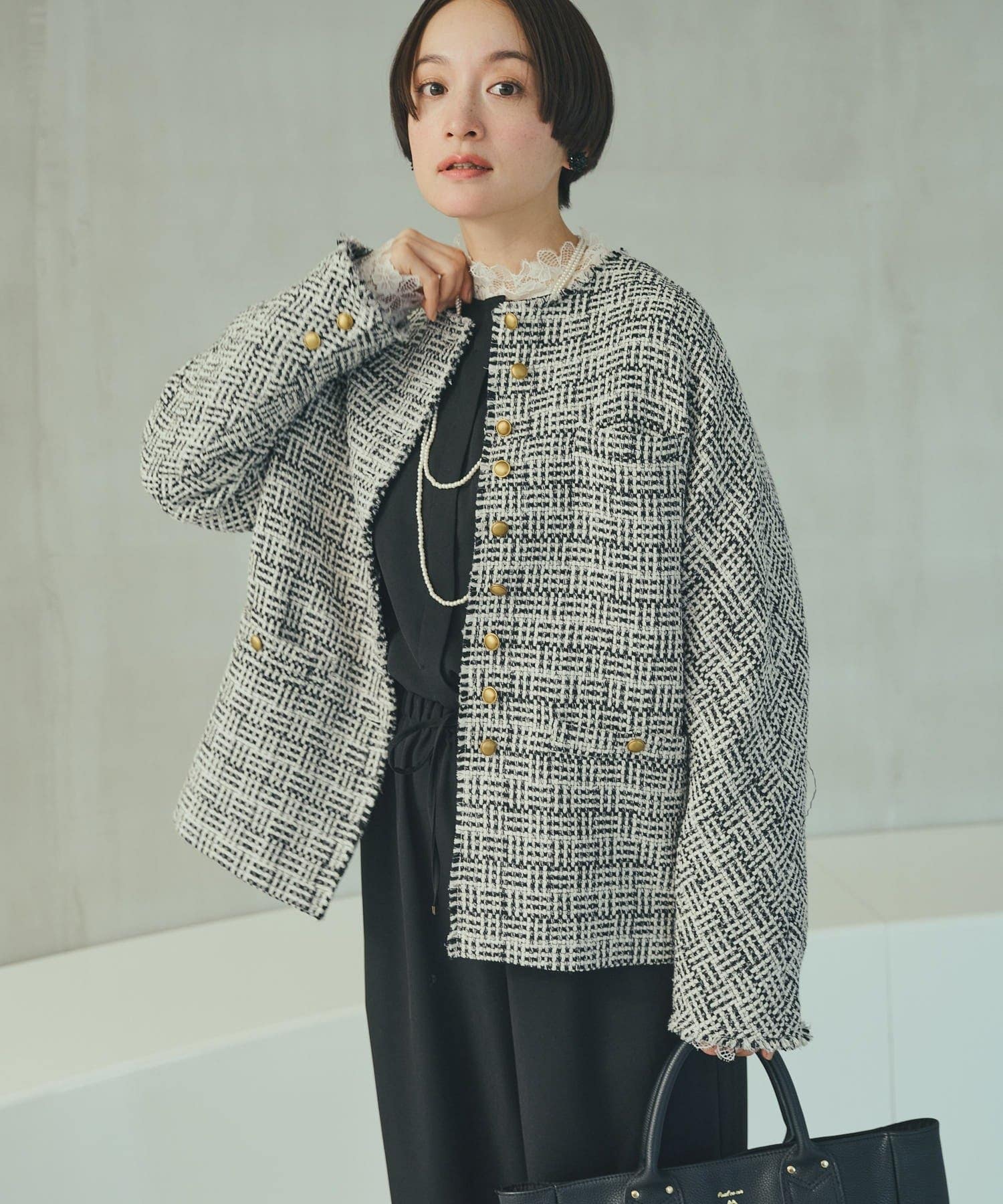 アソートツィードノーカラージャケット | PUAL CE CIN(ピュアルセシン