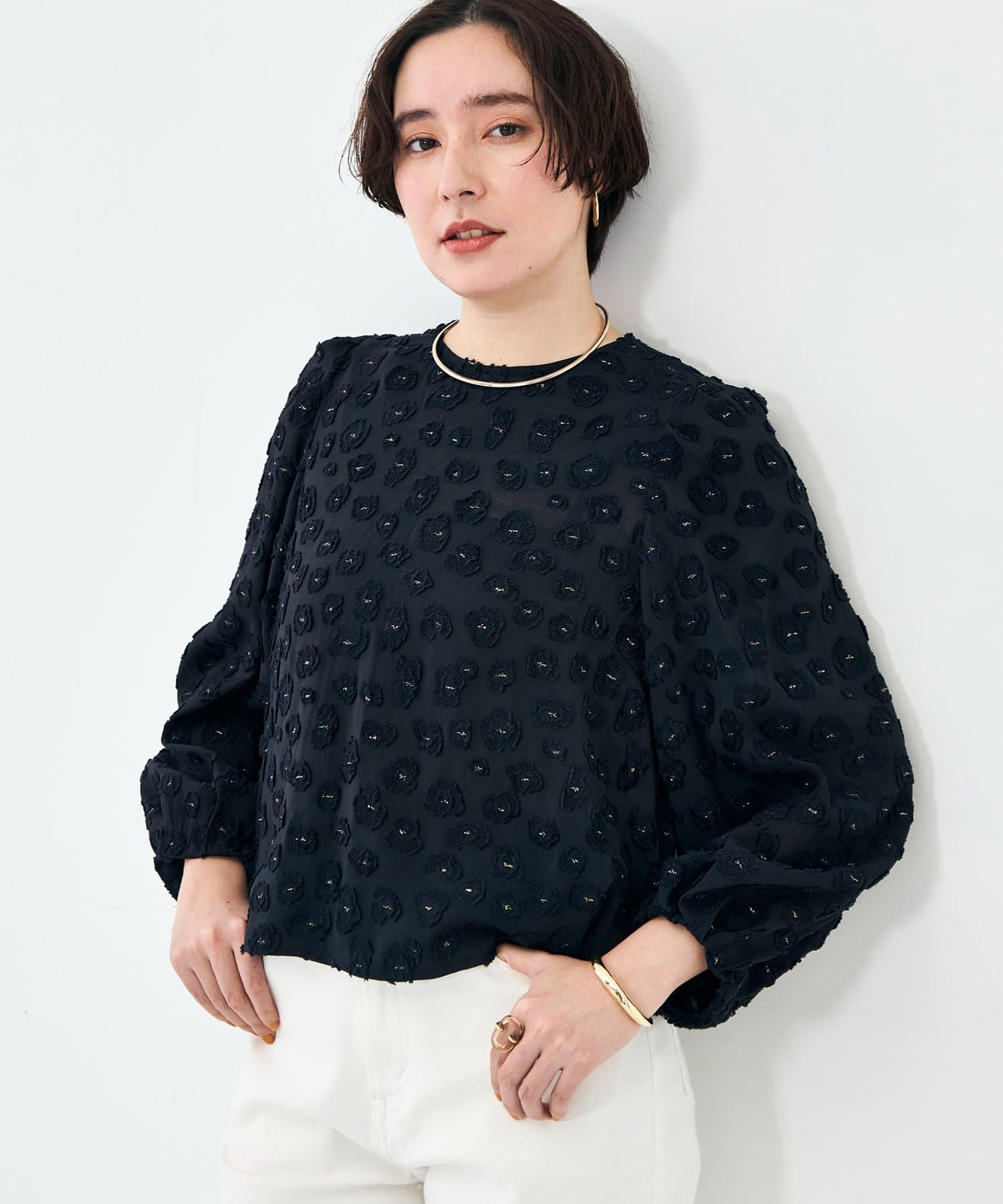 KIRYU】ウォッシャブル花柄ジャガードブラウス | NOLLEY'S(ノーリーズ