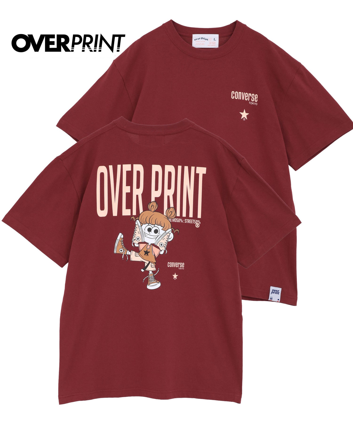 over print】STREET GIRL TEE (ZERO ZERO HERO)｜CONVERSE TOKYO