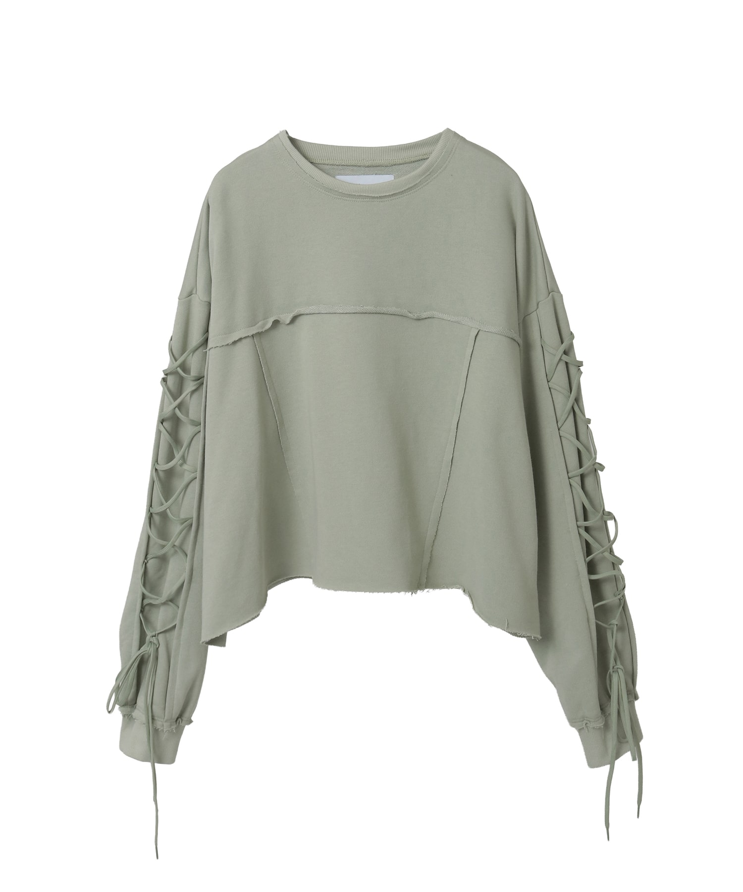 LACE-UP SLEEVE SHORT SWEAT｜CONVERSE TOKYO (コンバーストウキョウ