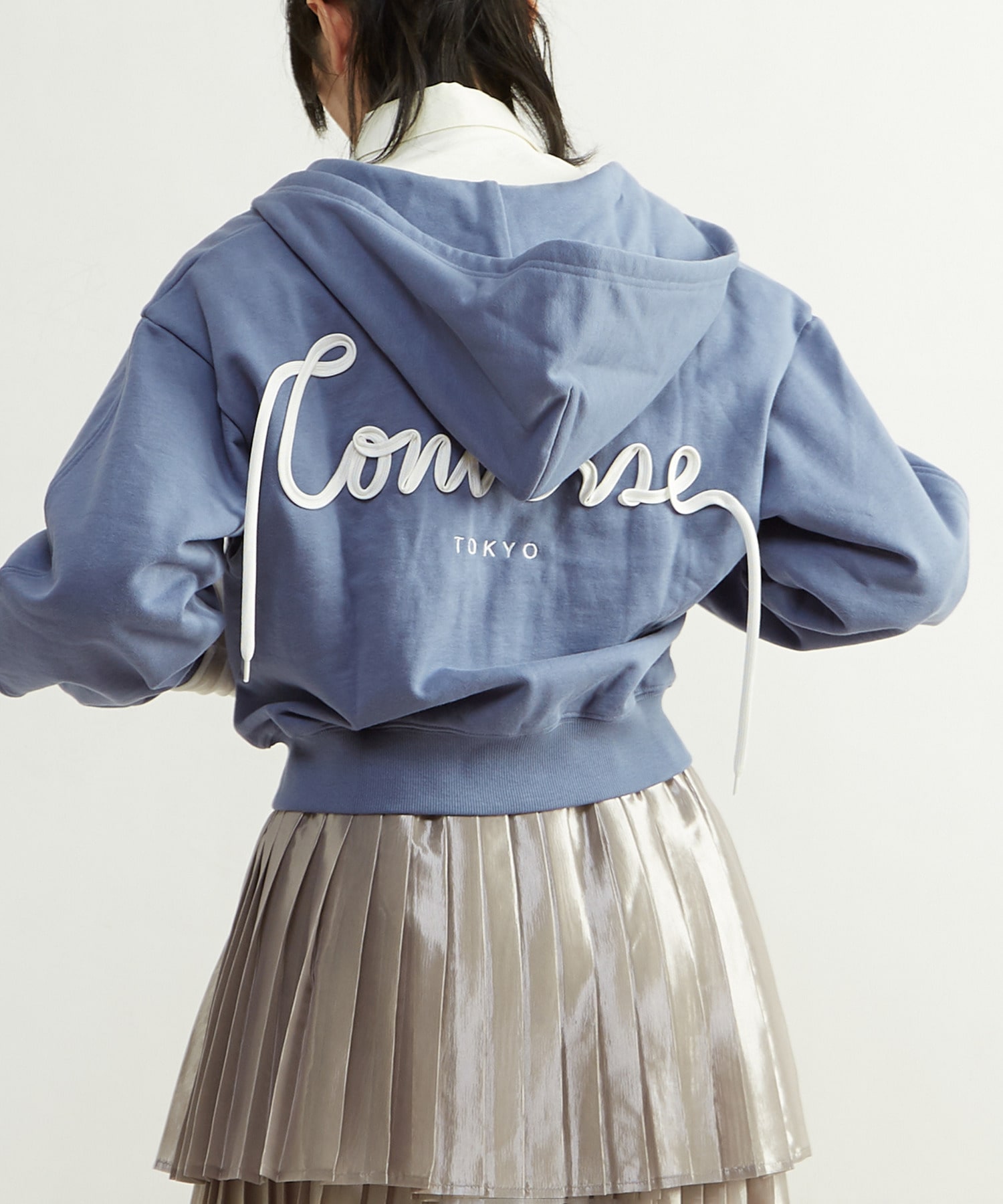 BACK SPINDLE LOGO ZIP HOODIE｜CONVERSE TOKYO (コンバーストウキョウ