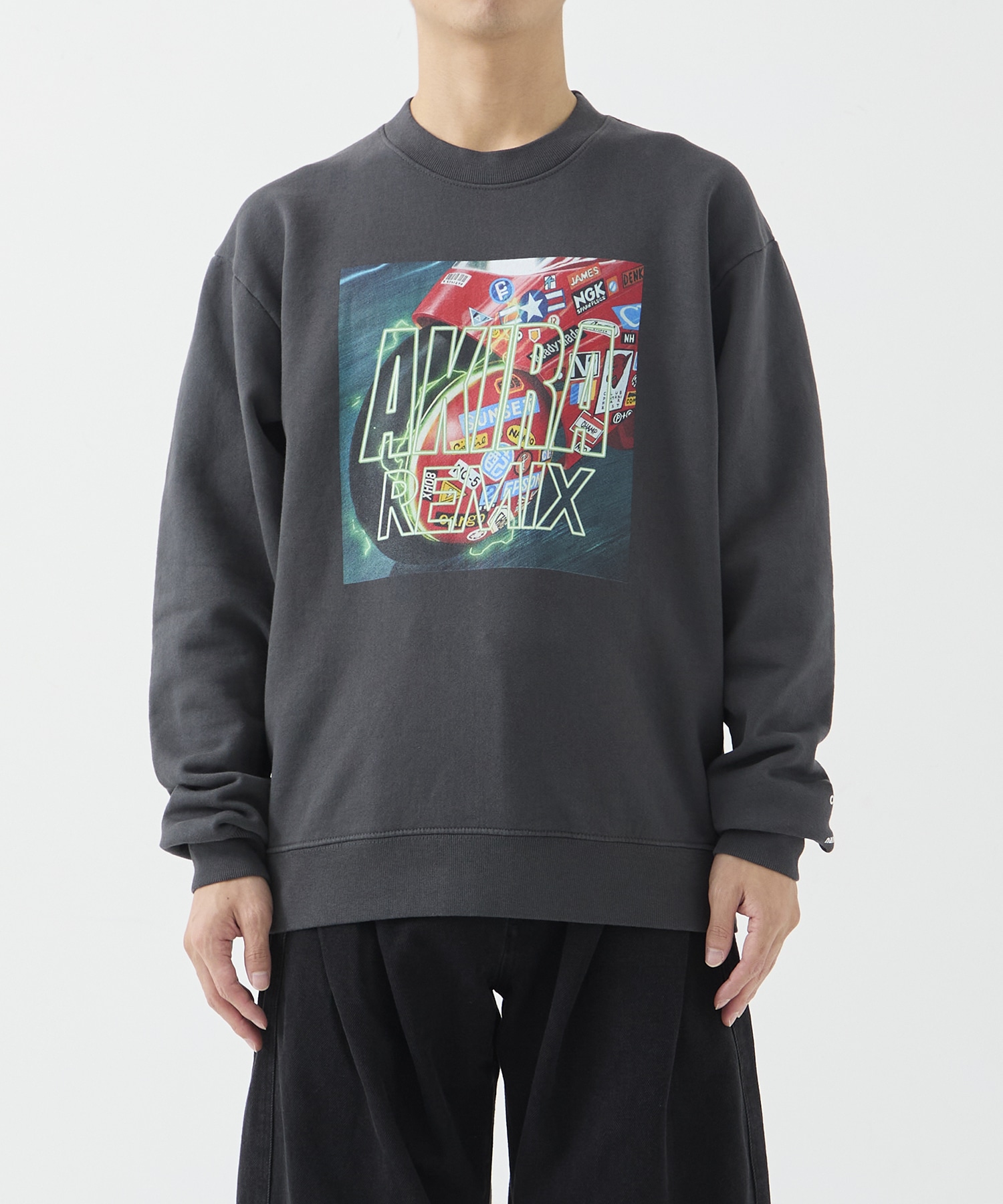 AKIRA REMIX × nana-nana Crew Neck B(S BLACK): nana-nana: MENS