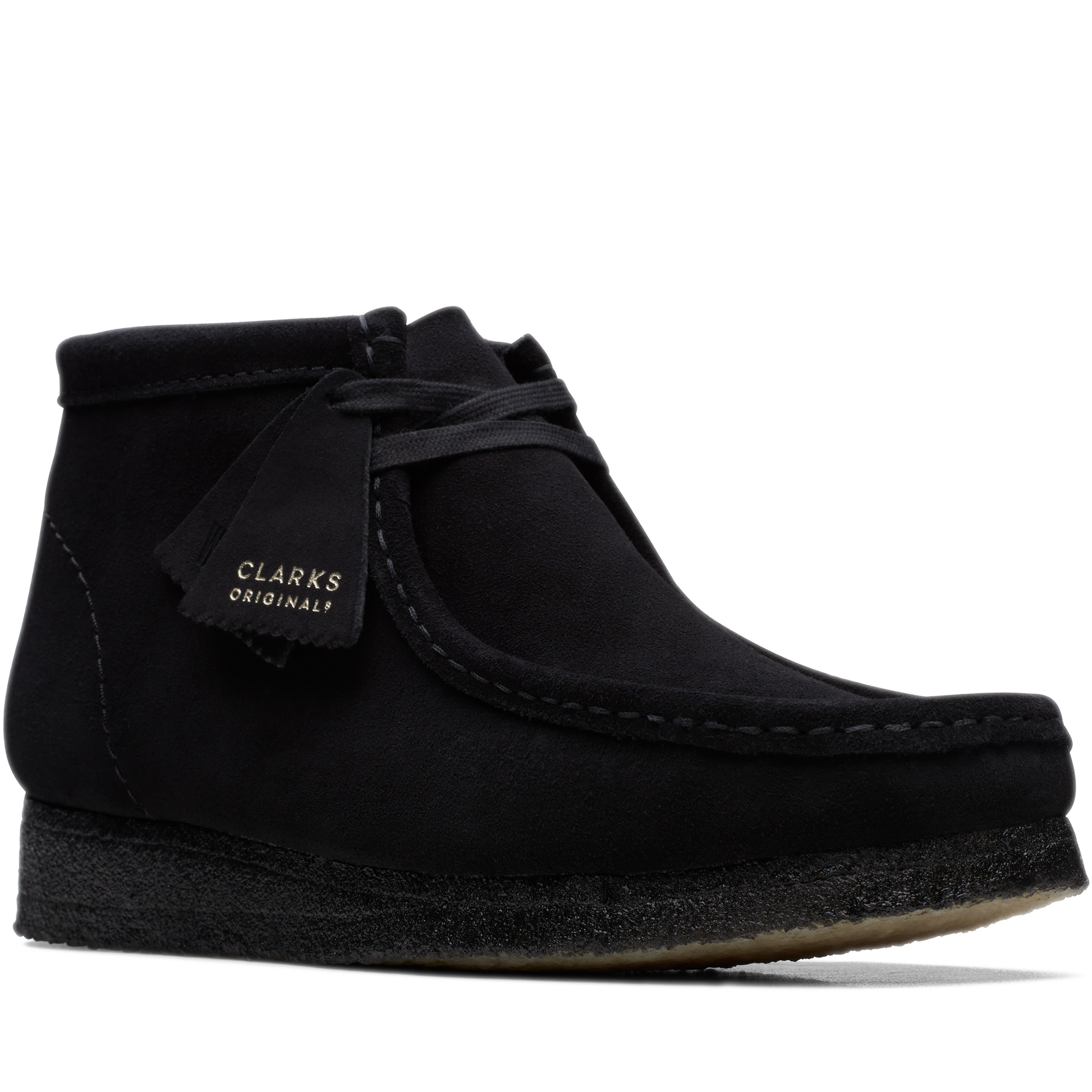 Men's Clarks Wallabee Boot - Black suede – Cool J's Miami online