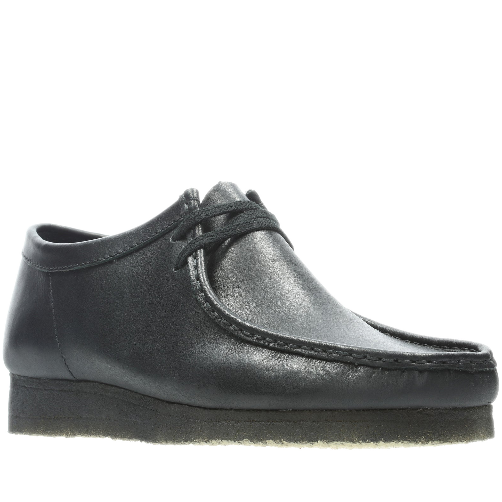 Men's Clarks Wallabee Low - Black Leather – Cool J's Miami online