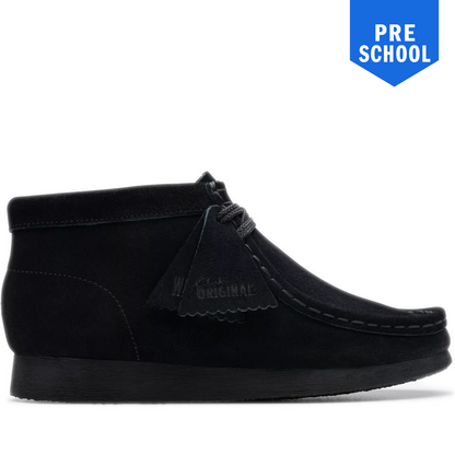 Pre School Clarks Wallabee Boot Older - Black Suede – Cool J's