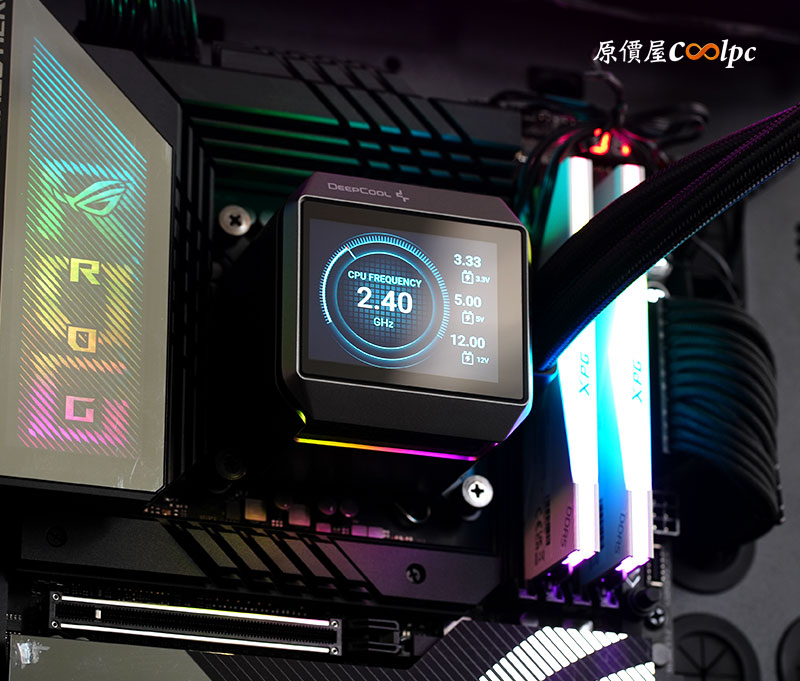 開箱】2.8″ LCD＋專利洩壓冷排！風光水色機上美學！DEEPCOOL MYSTIQUE