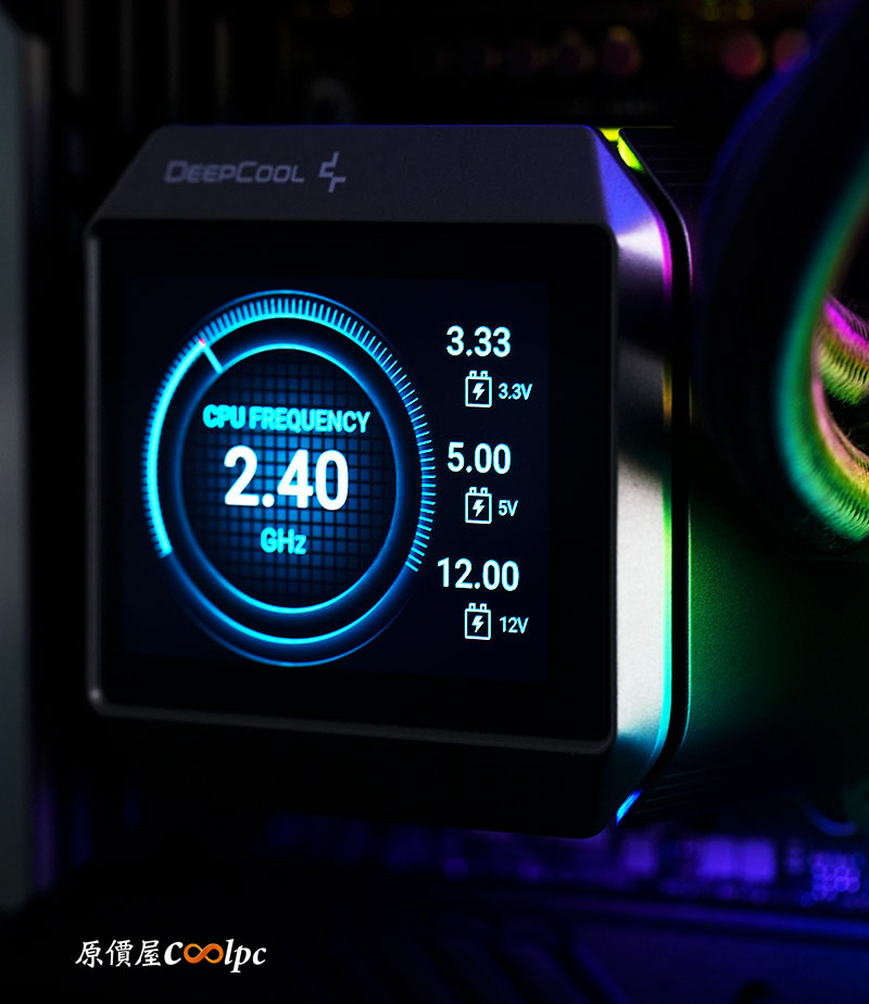 開箱】2.8″ LCD＋專利洩壓冷排！風光水色機上美學！DEEPCOOL MYSTIQUE
