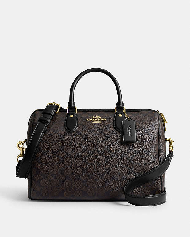 COACH® FI | Rowan Large Satchel Bag In Signature Canvas