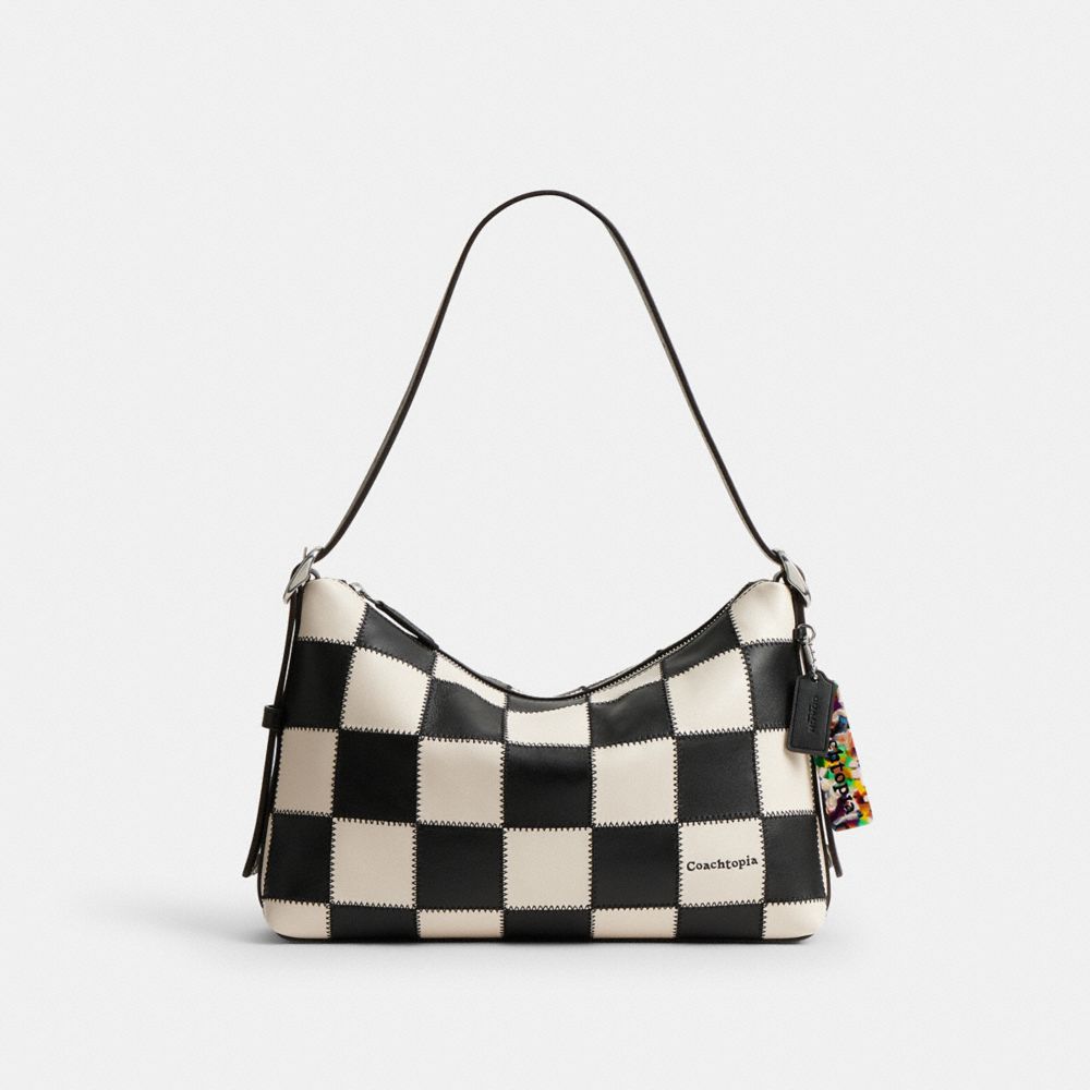 Alter/Ego Slouchy Shoulder Bag In Checkerboard Upcrafted Leather