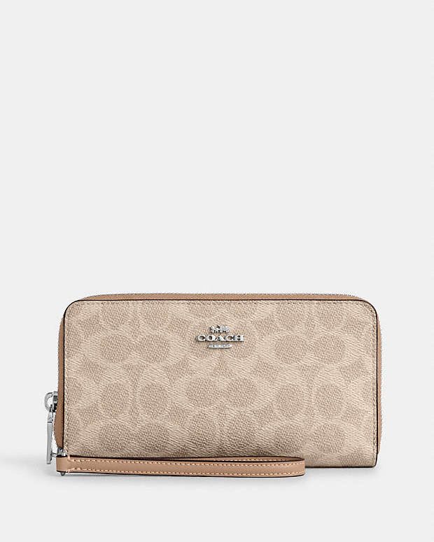 COACH® DK | Long Zip Around Wallet With Detachable Card Case In