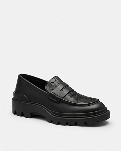 公式】コーチアウトレット | ローファー・シグネチャー プリント