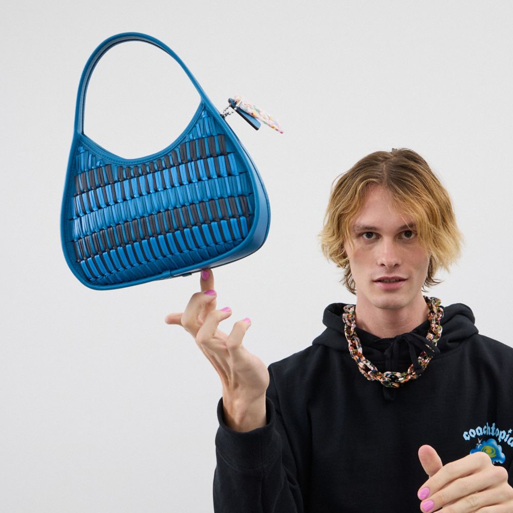 Ergo Bag In Basket Weave Upcrafted Leather | Coachtopia ™