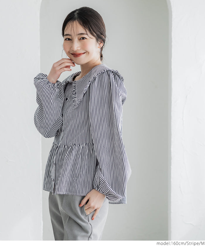 セール☆2690円→1990円 ビッグカラーブラウス レディース メール便