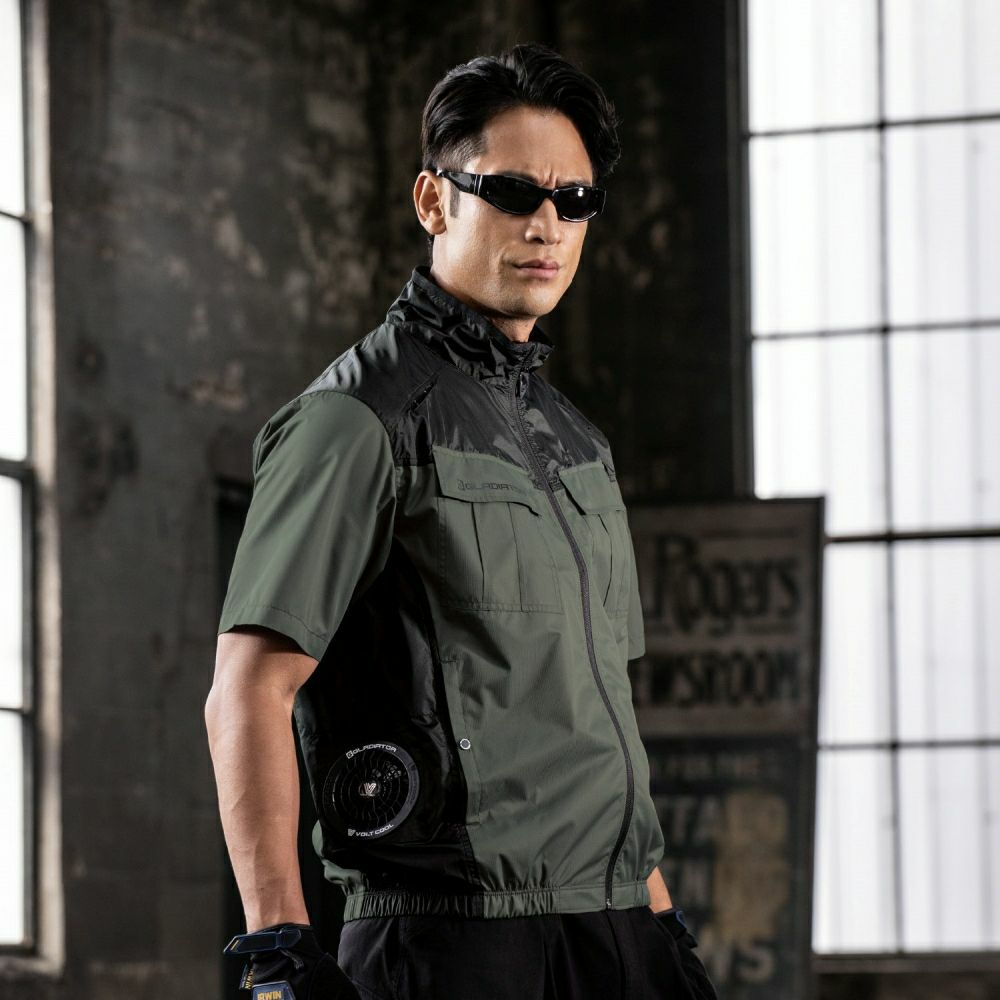 VOLTCOOL】ペルチェ対応空調ウェア GLADIATOR日傘遮熱半袖ブルゾン