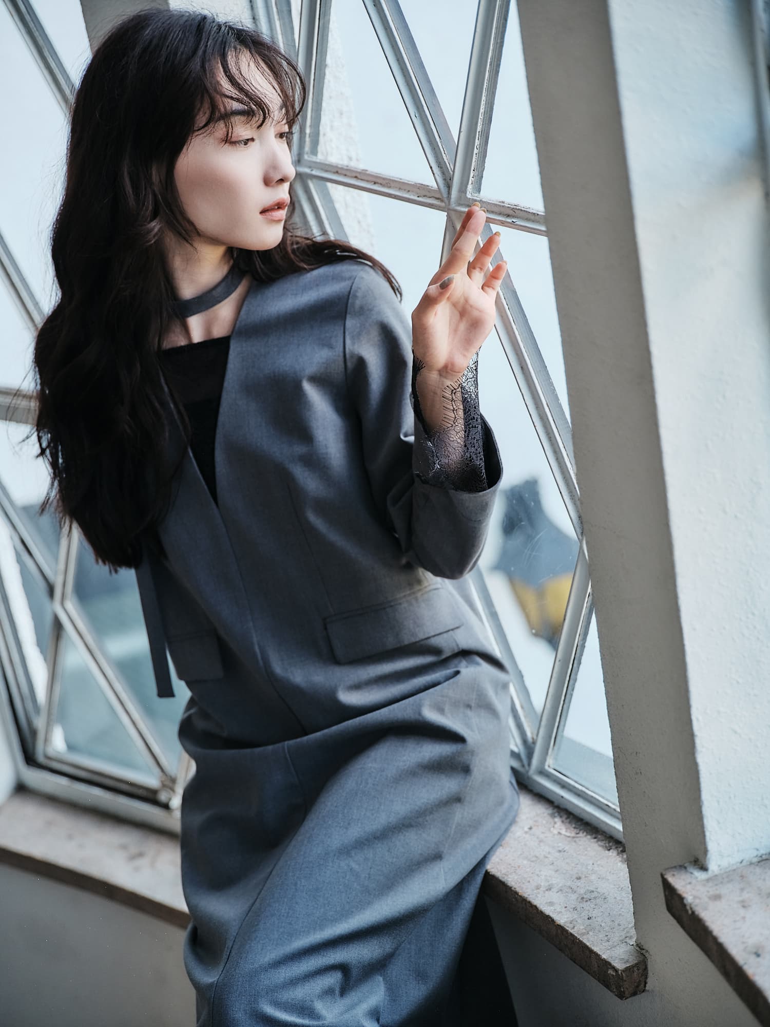 レースドッキングキャミセットワンピース | 小柄・低身長女性向け