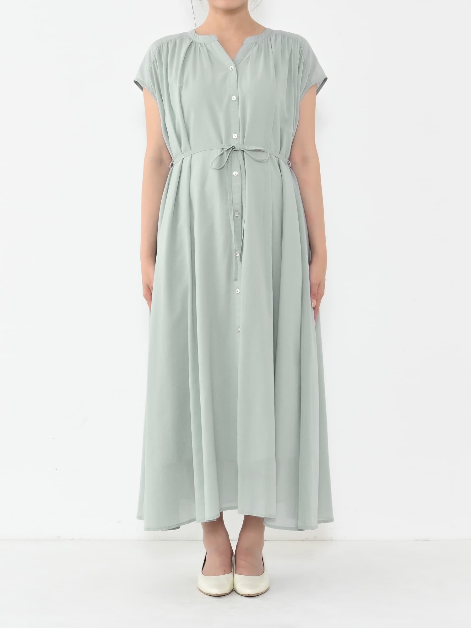 エアリーギャザーワンピース-short & regular | 小柄・低身長女性向け