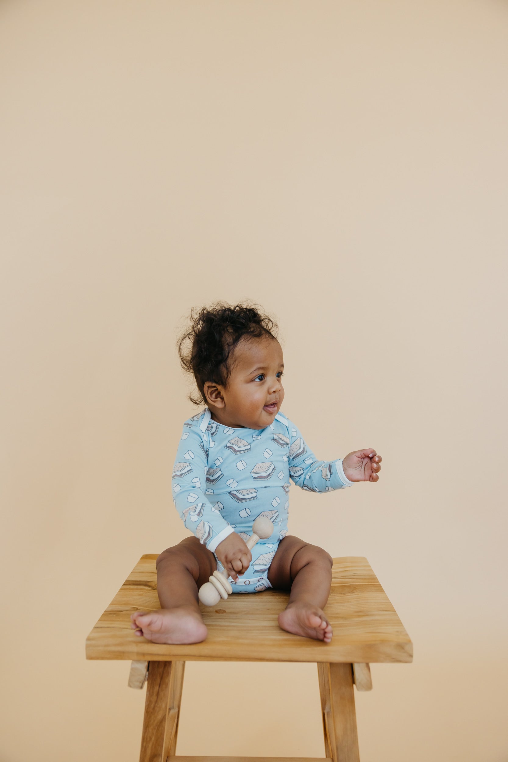 Long Sleeve Bodysuit - S'mores – Copper Pearl