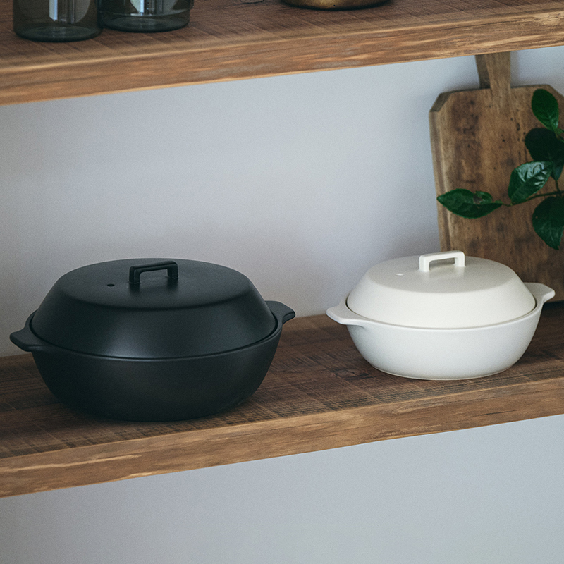 KINTO（キントー）KAKOMI 直火土鍋 2.5L ブラック｜鍋・フライパン