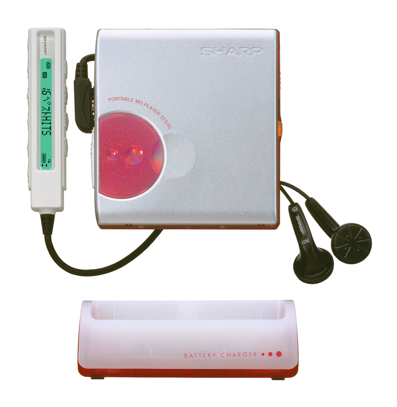 【動作品】【外観超美品】SHARP MDヘッドフォンプレーヤー MD-ST501 SHARP MD ヘッドホンプレーヤー MD-ST501-W