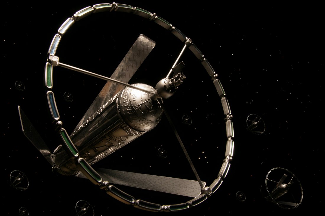 ガンプラ ジオラマ写真）WAVE Space Settlement スペースセツルメント