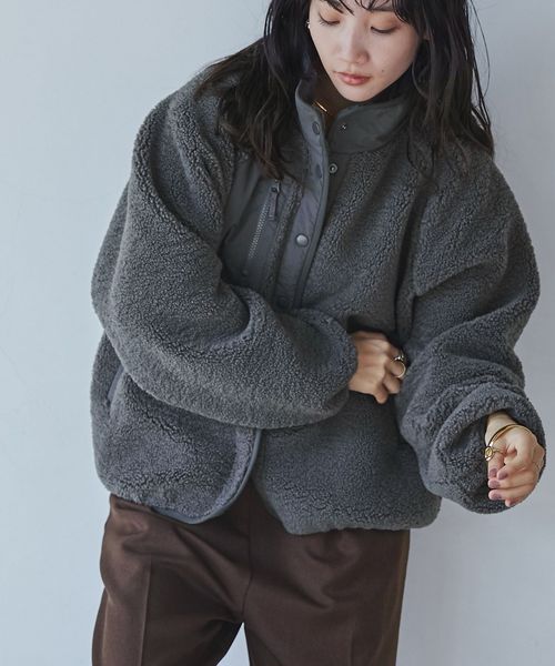 ボアフリースブルゾン