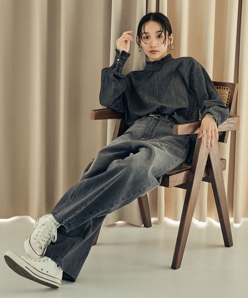2WAYデニムブラウス
