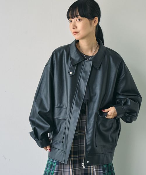 レザーライクA2ジャケット