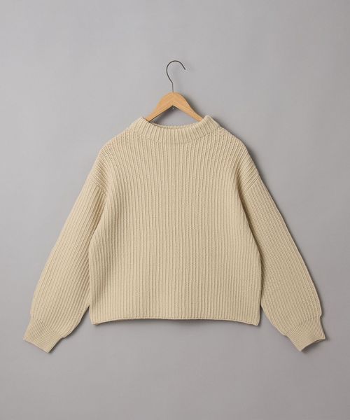 毛玉抑制/帯電防止】ラーベンモックネックニット