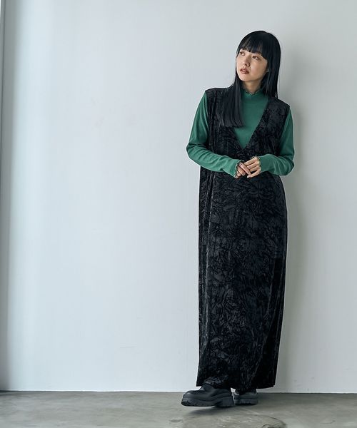 クラッシュベロアVネックジャンスカ