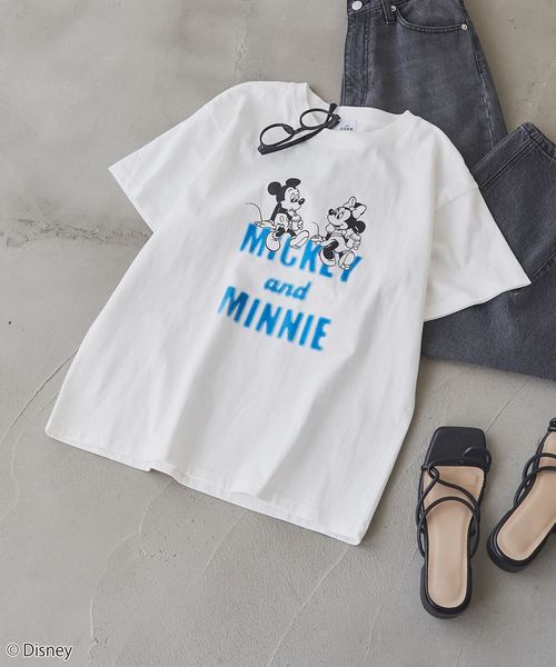 MICKEY(ミッキー) / 別注】ミッキー＆ミニー / コンパクトプリントTシャツ