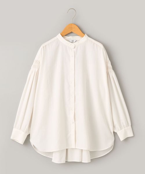 再入荷 / 新色追加】ピンタックバンドカラーブラウス