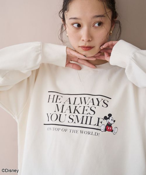 MICKEY（ミッキー）/別注】ショート丈裏毛ロゴスウェット