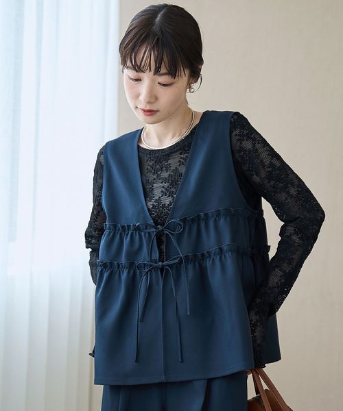 セットアイテム】リネンライク ビスチェセットアップ