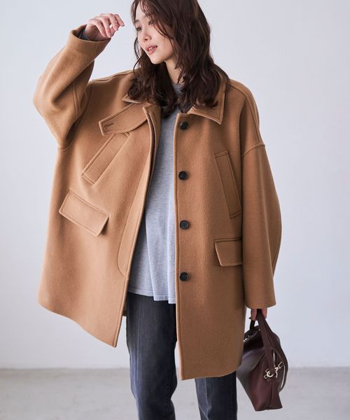 ≪VERY11月号掲載≫【RONEL】2wayカラーウールコート