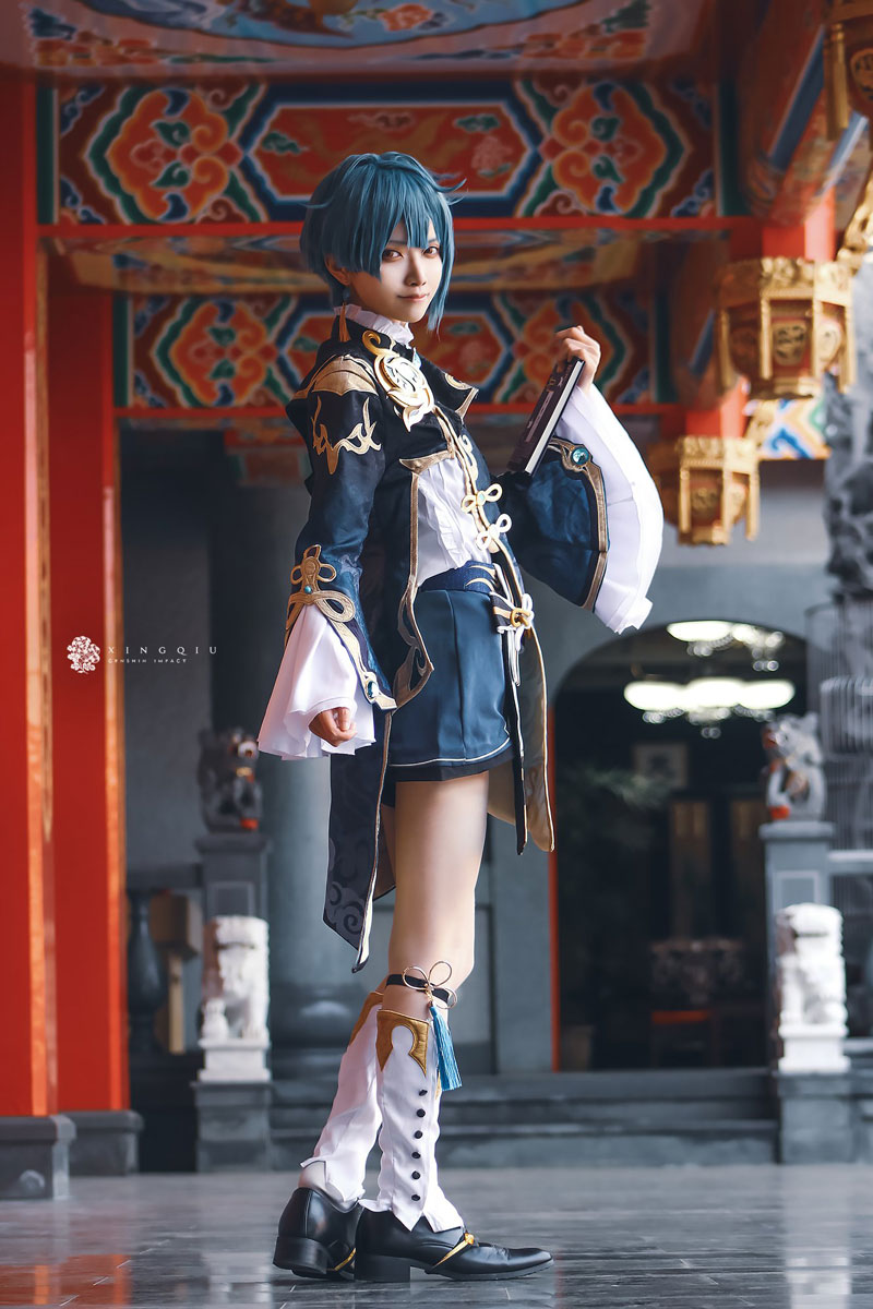 コスプレイヤー豆腐『原神』行秋が実在する美しさは垂れ下がるアイ