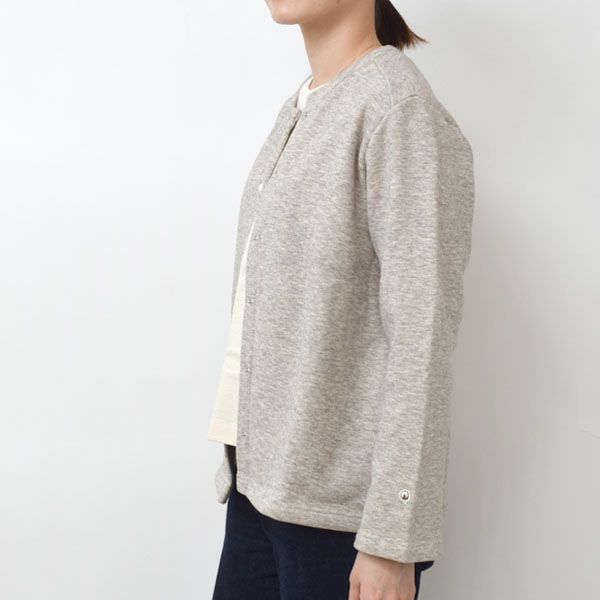 オーガニックコットン&ヤク 裏毛カーディガン | オーガニックコットン