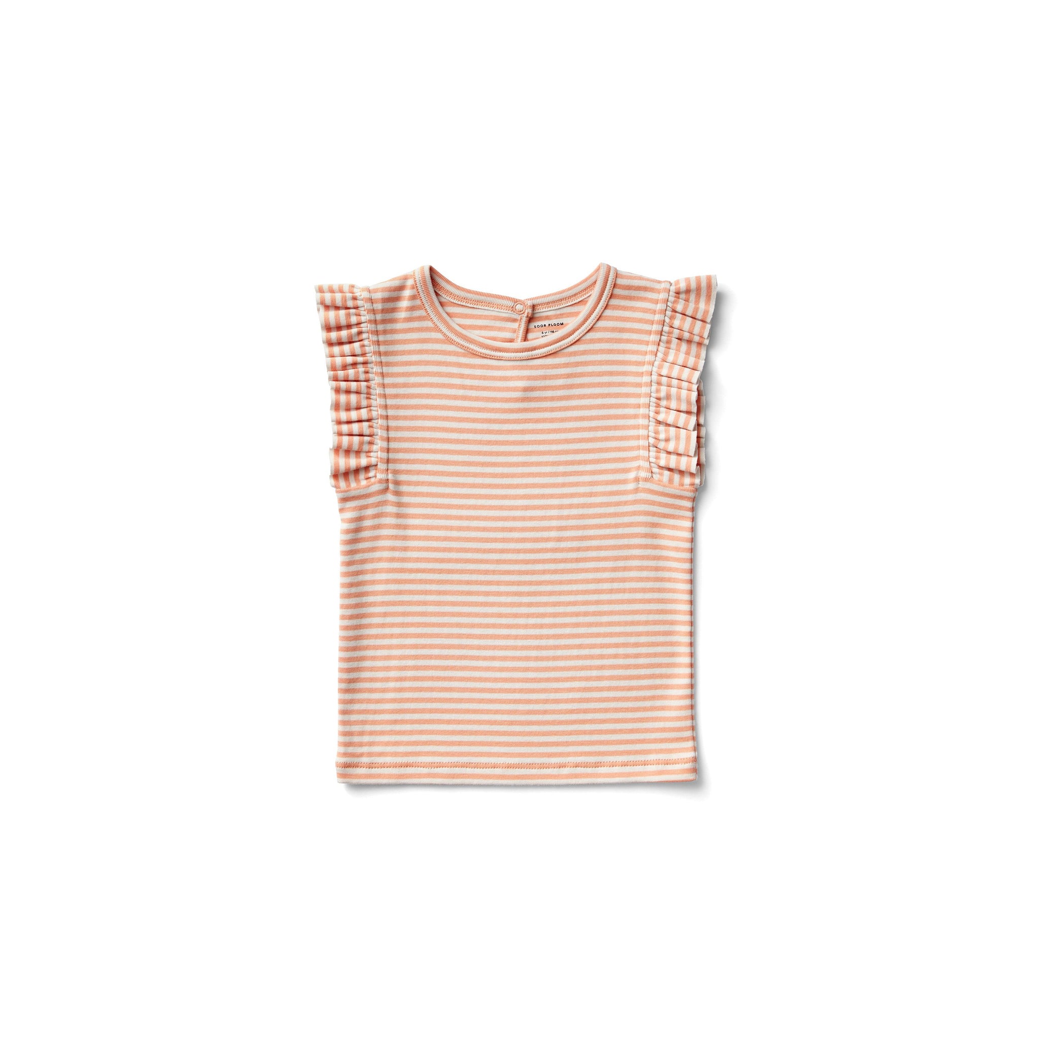 新品Soor Ploom Frill Tee 6Y Dove Pointelle 新品Soor Ploom Frill