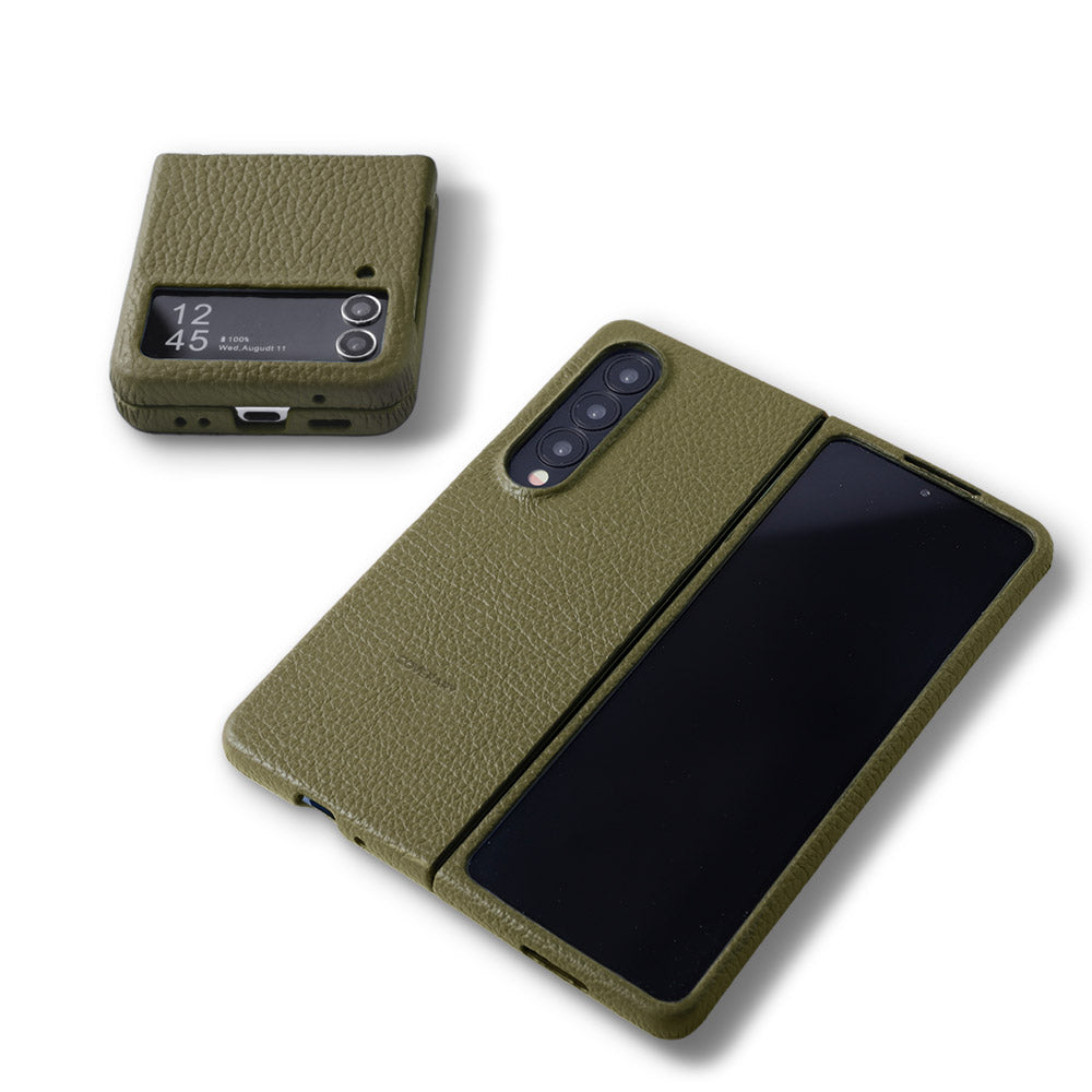 Samsung Galaxy Z Flip/Fold対応 本革 32色 イタリアンシュリンク